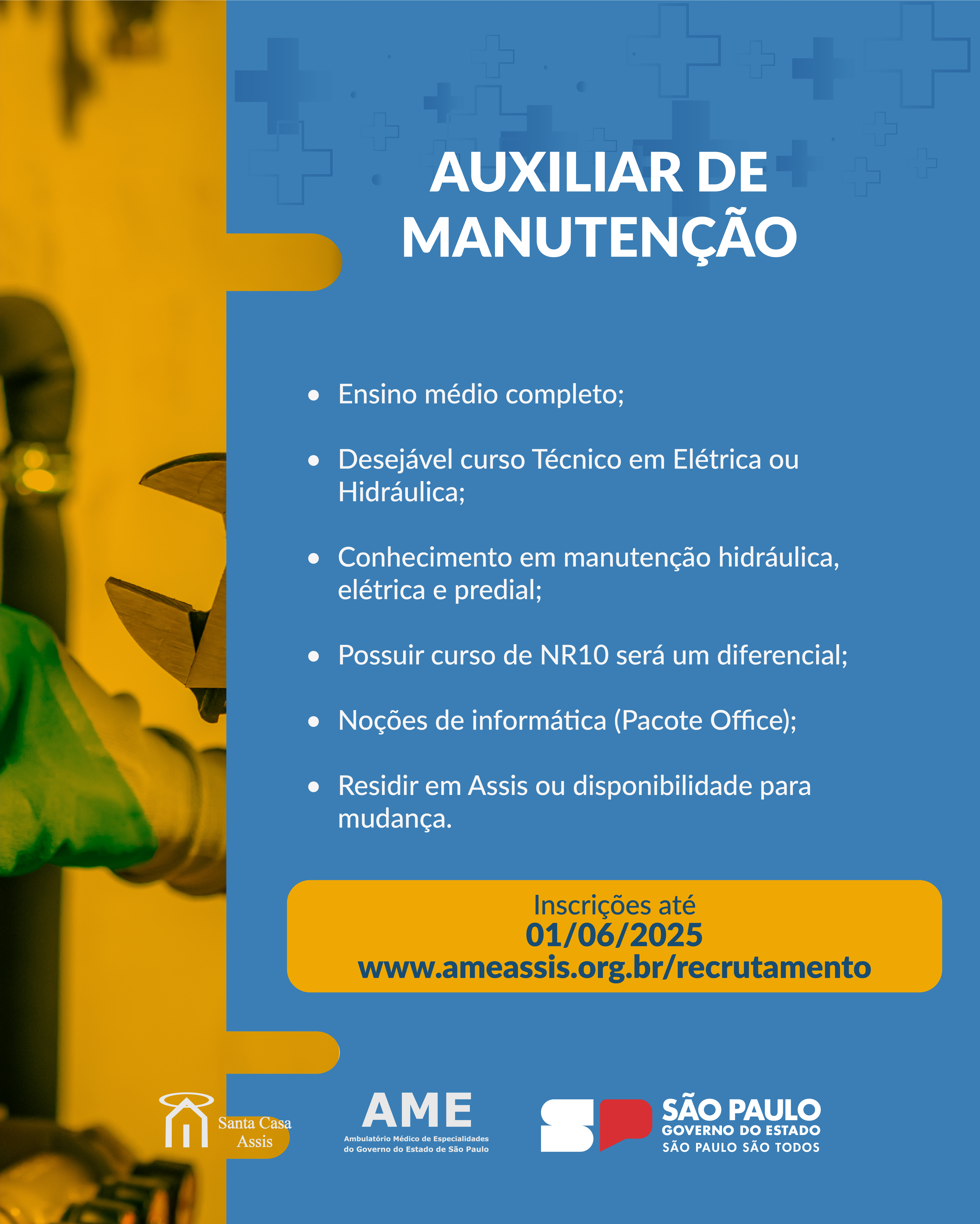 OPORTUNIDADE AUXILIAR DE MANUTENÇÃO