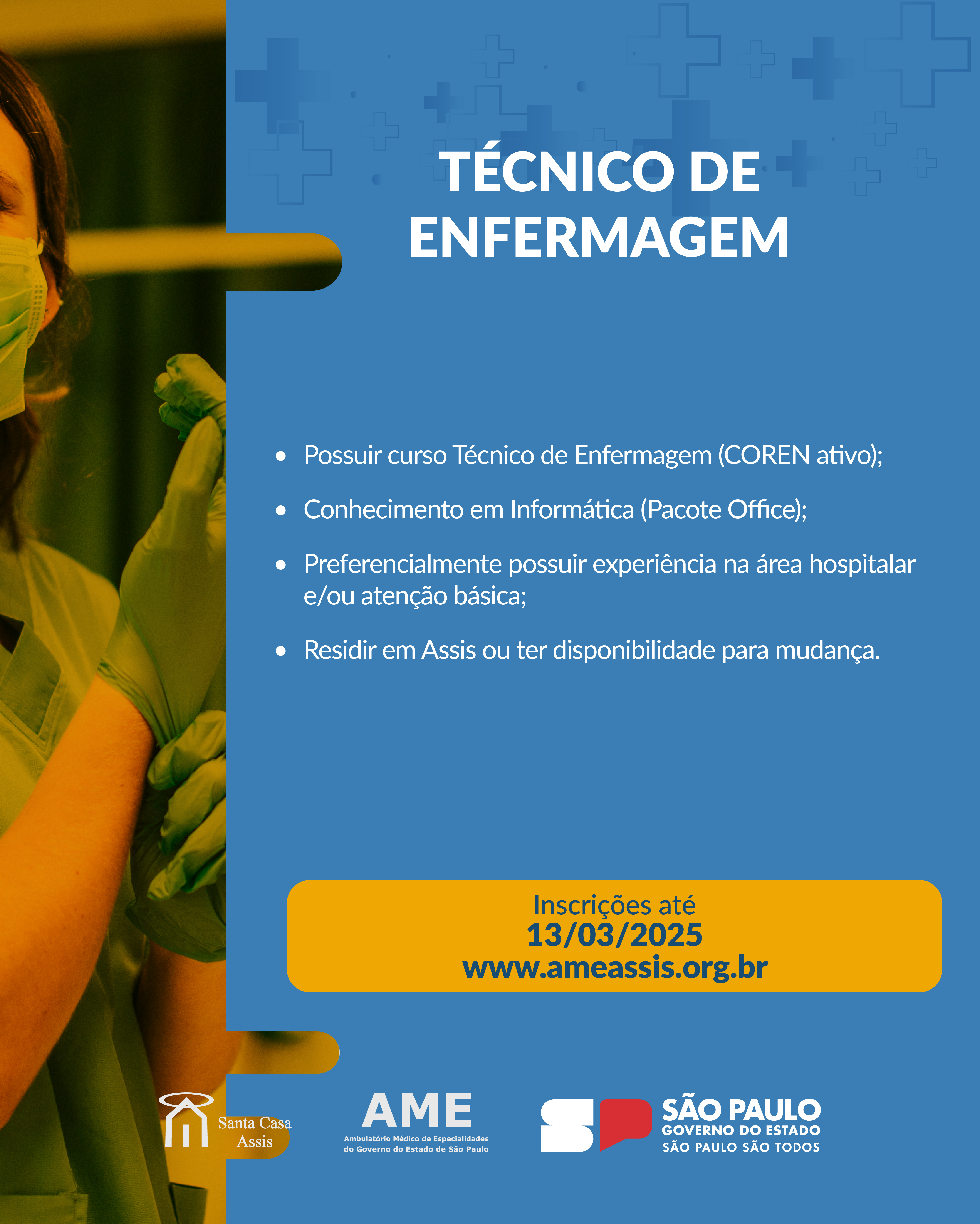 OPORTUNIDADE TÉCNICO DE ENFERMAGEM